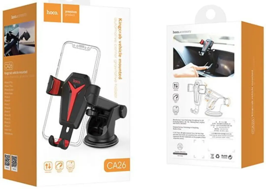 Hoco CA26 Universele Telefoonhouder Auto - 5.5" - Zwart - afbeelding 6 van 6