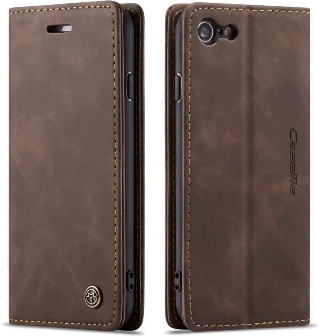 Caseme CSM-30004 iPhone Hoesje - Donkerbruin