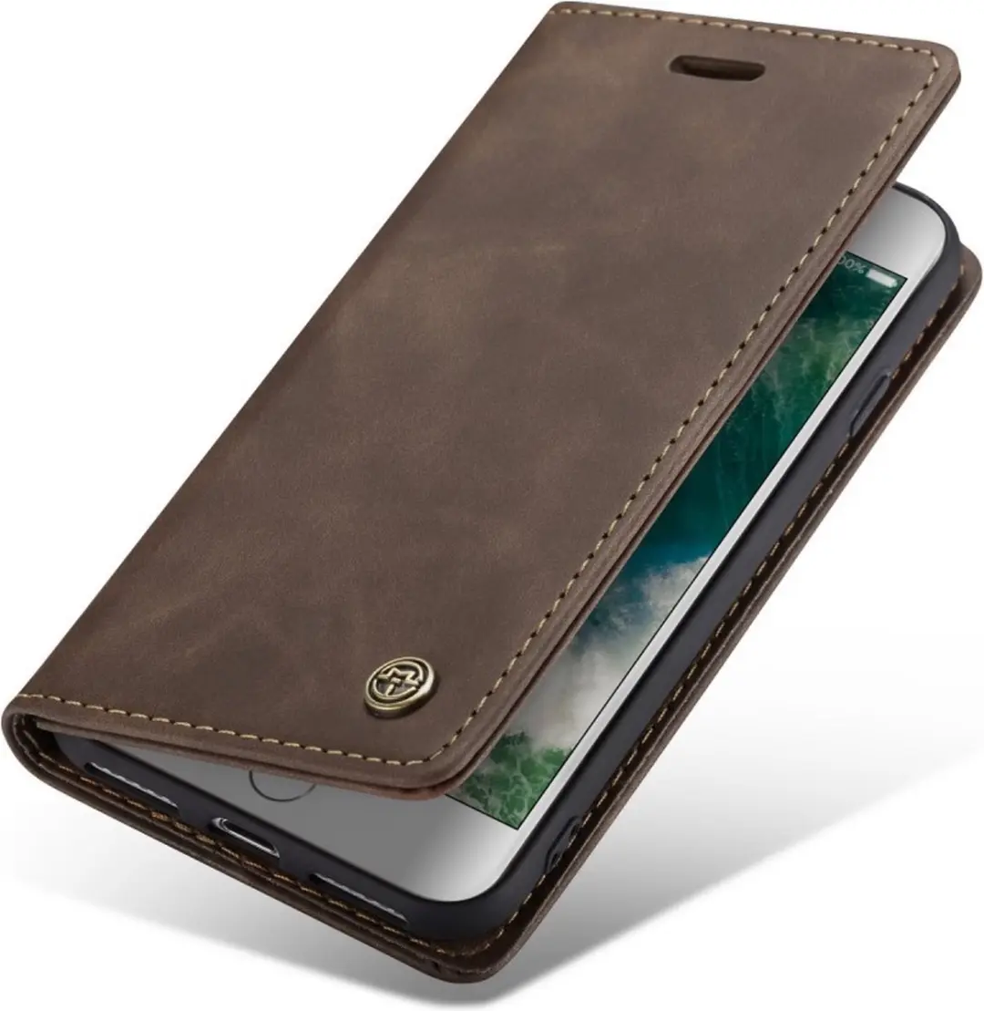 Caseme CSM-30004 iPhone Hoesje - Donkerbruin