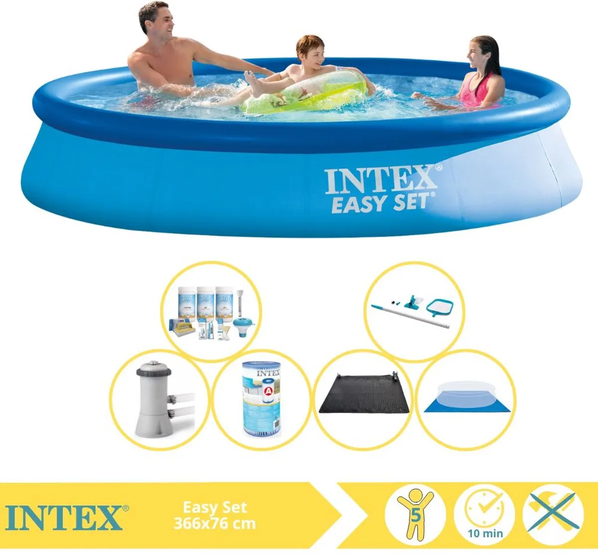 Intex Easy Set 28132GN Opblaaszwembad 366x76cm