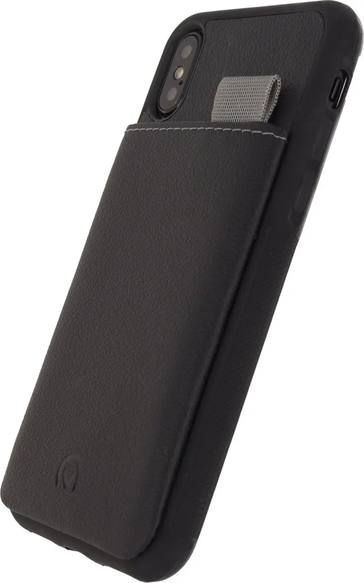 Mobilize Gelly Card Backcover iPhone X - Zwart - MOB-GCCB-IPHX