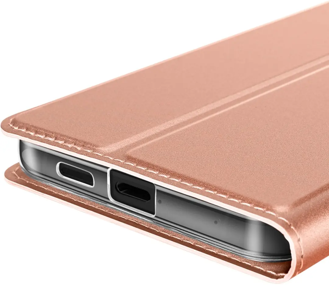 Dux Ducis FOLIO-217815 Hoesje Samsung Galaxy S25 Edge - Champagneroze