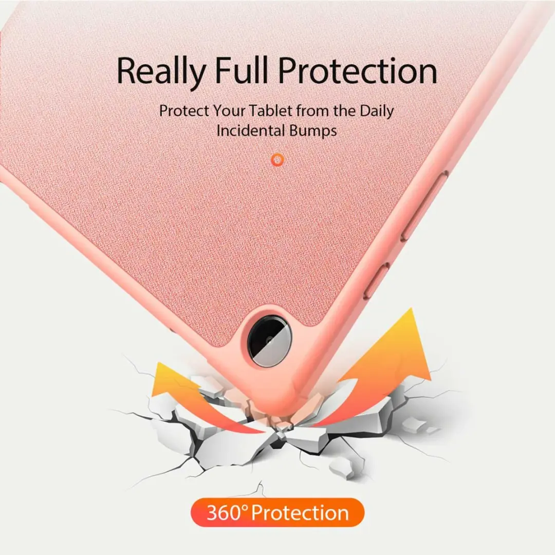 Dux Ducis Domo Tri-Fold Tablethoes Samsung Galaxy Tab A9 Plus - 11 inch - Roze - afbeelding 6 van 6