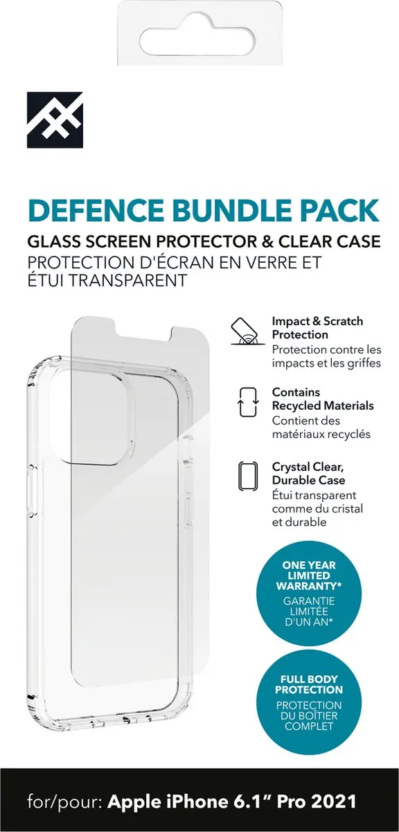 ZAGG Defence Bundle iPhone 13 Pro - Back Cover + Schermbeschermer
