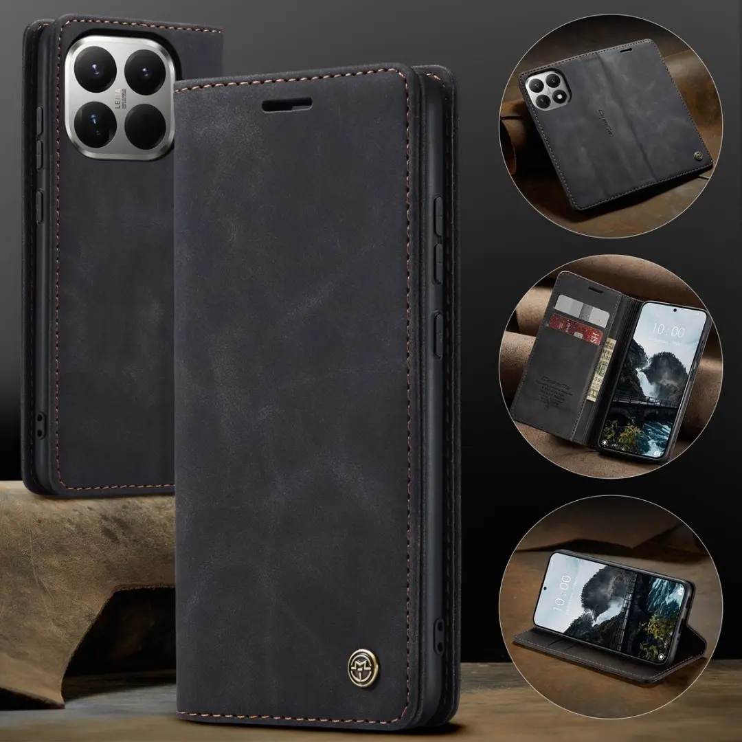 Caseme 013 Book Case Hoesje Xiaomi 15T Pro - Zwart - afbeelding 6 van 6