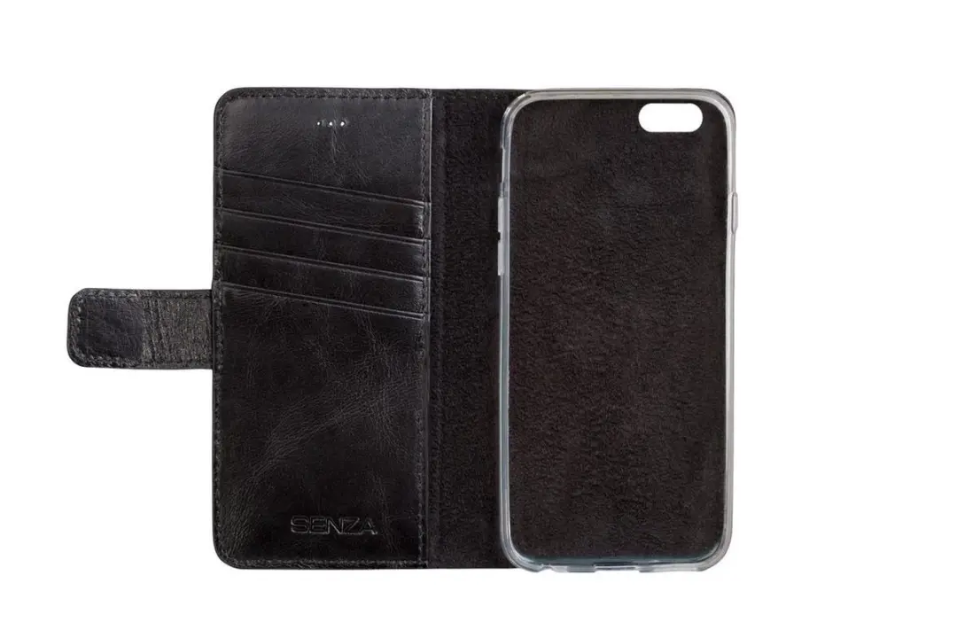 Senza Pure Series iPhone 6/6s Hoesje - Wallet Case - Zwart