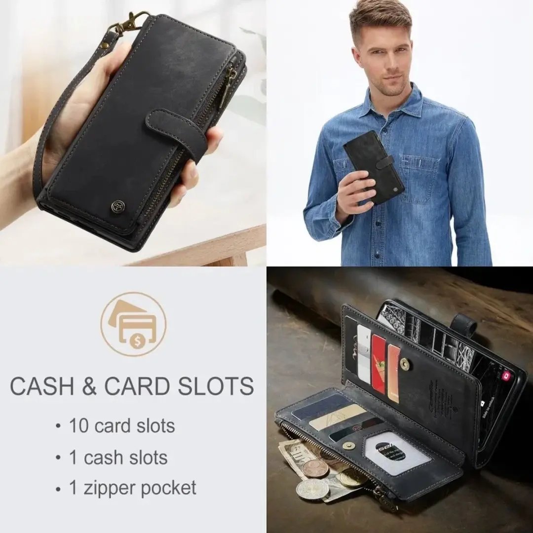 Caseme C30 Hoesje Samsung Galaxy S23 Plus - Zwart