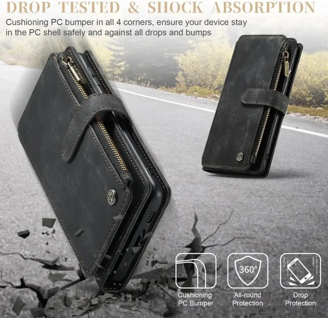 Caseme C30 Hoesje Samsung Galaxy S23 Plus - Zwart