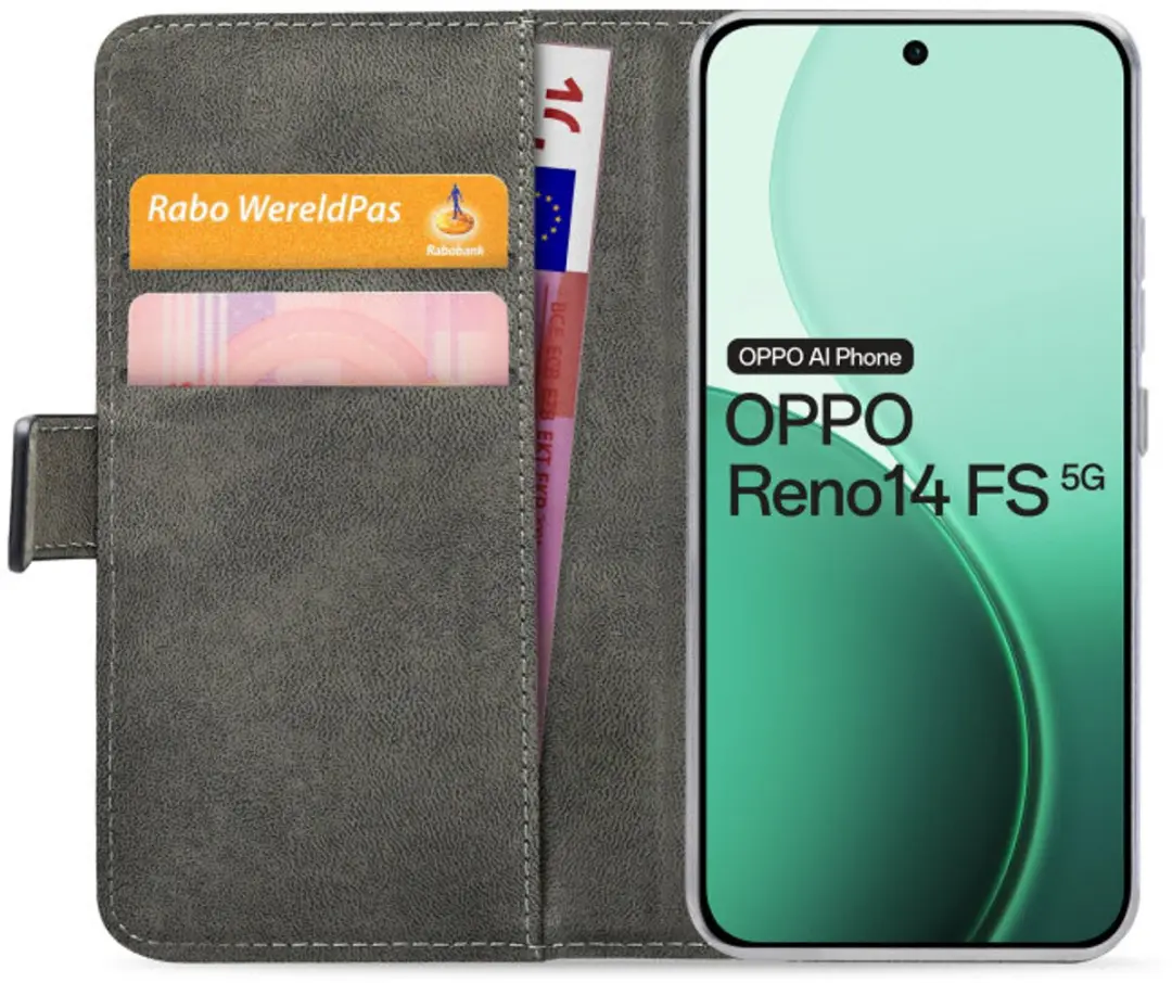 Mobilize Classic Gelly Wallet Bookcase OPPO Reno 14F - Pasjeshouder - Zwart