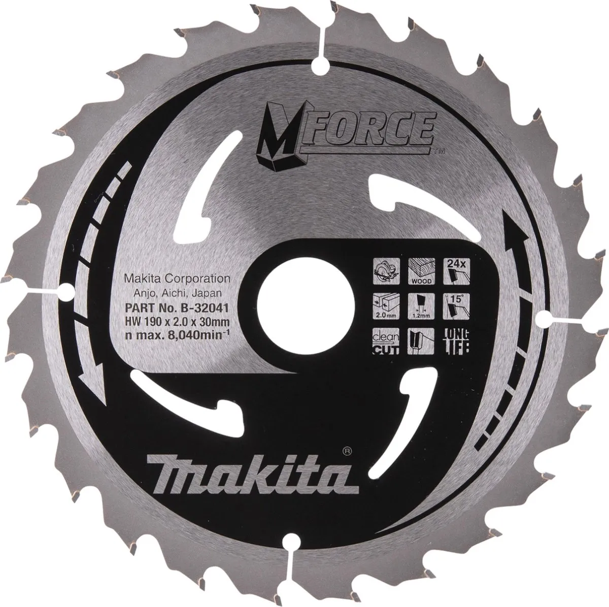 Makita Mforce Cirkelzaagblad B-32041 190mm - 24T