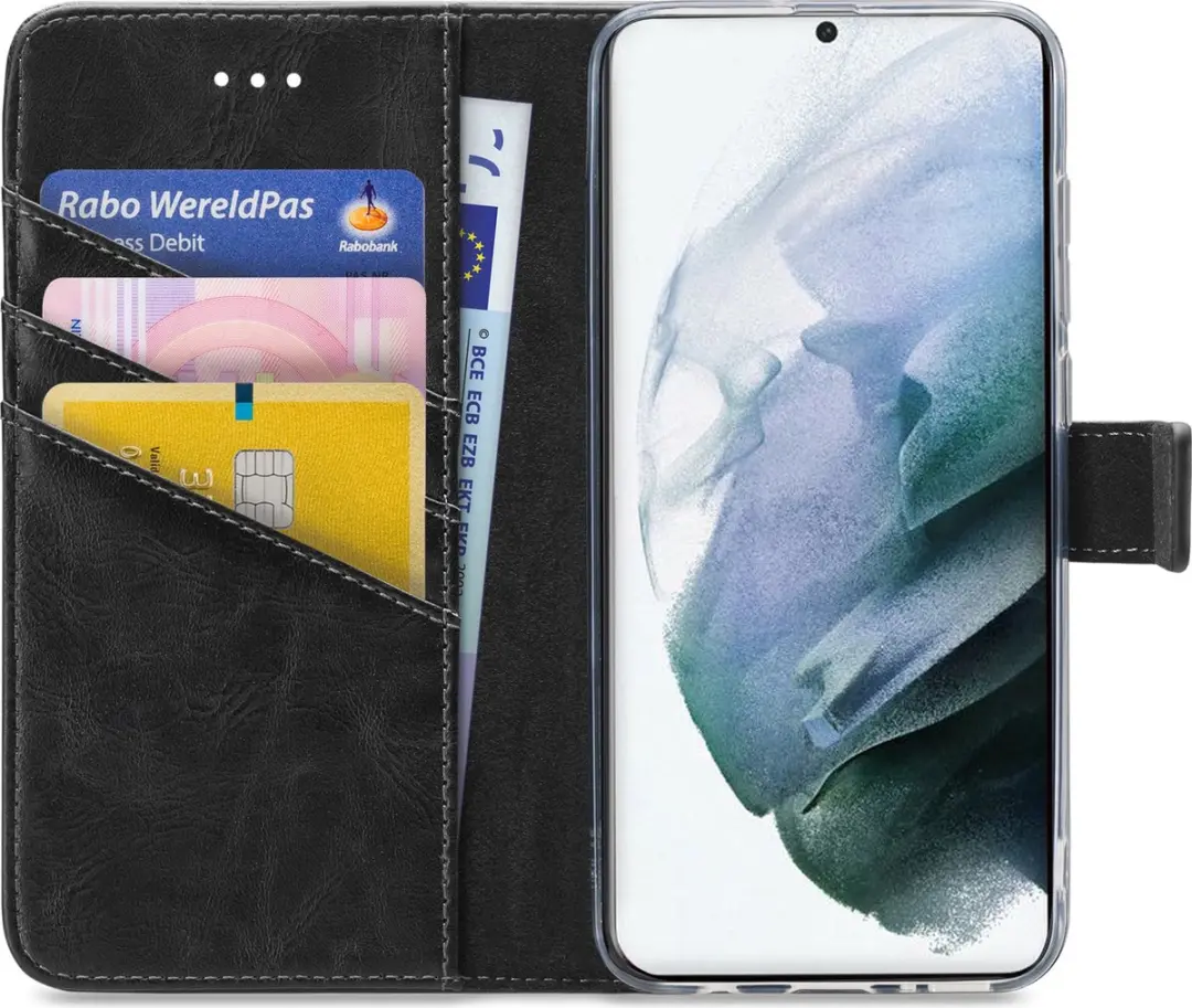 My Style Flex Wallet Samsung Galaxy S21+ - 3 Pasjes - Zwart - afbeelding 6 van 6