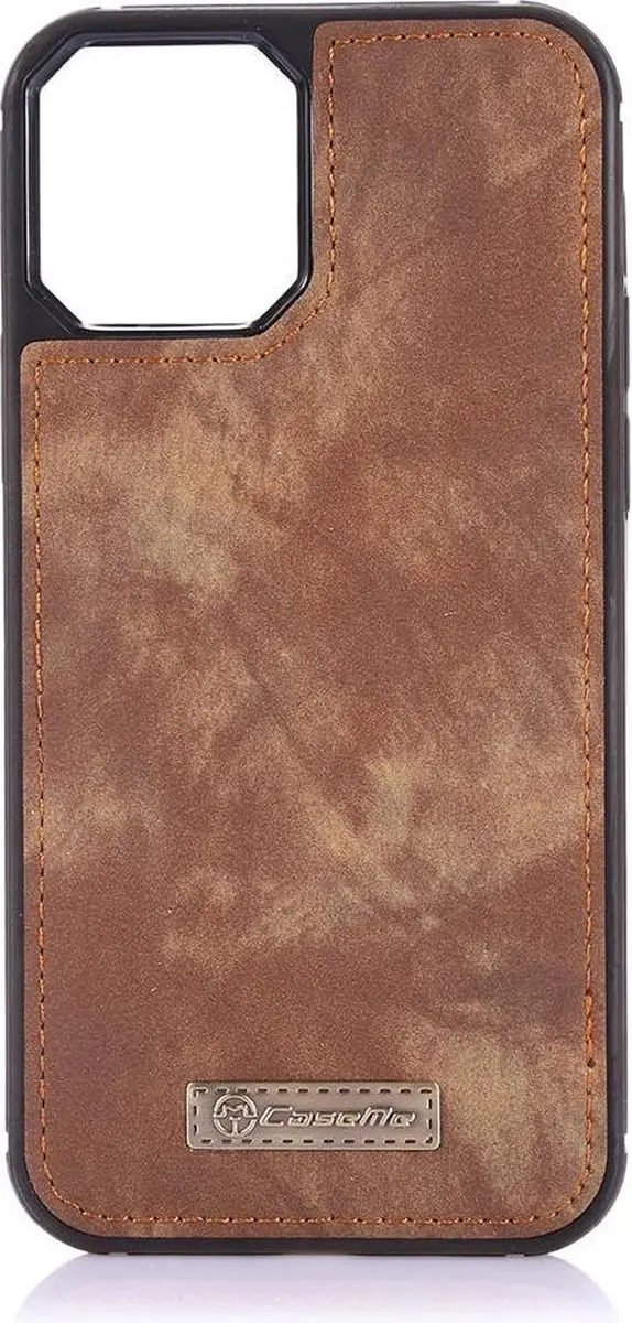 Caseme iPhone 12 Hoesje Vintage Bruin - 8 Pasjes