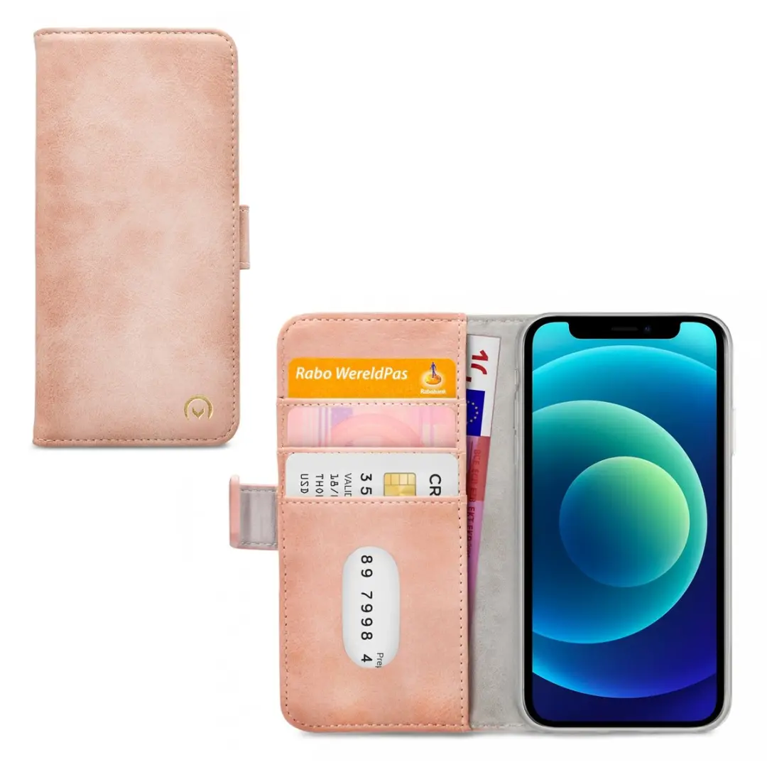 Mobilize iPhone 12 Mini Elite Gelly Wallet Book Case Licht Roze - mpn-8718256935114