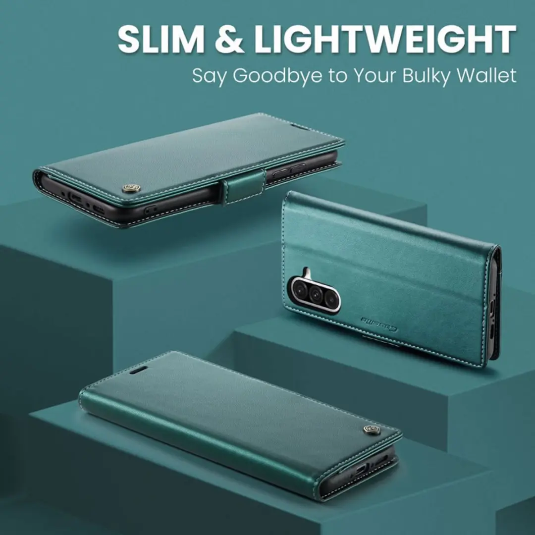 Caseme Wallet Case Groen voor Samsung Galaxy A36 5G - RFID & Magneetsluiting - afbeelding 6 van 6