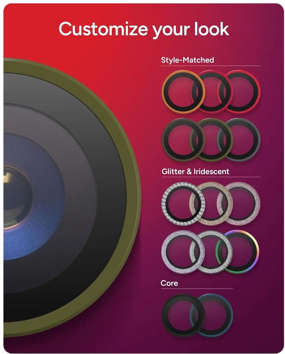 ZAGG Glass Elite Camera Rings iPhone 15/16 Pro - Groen - afbeelding 6 van 6