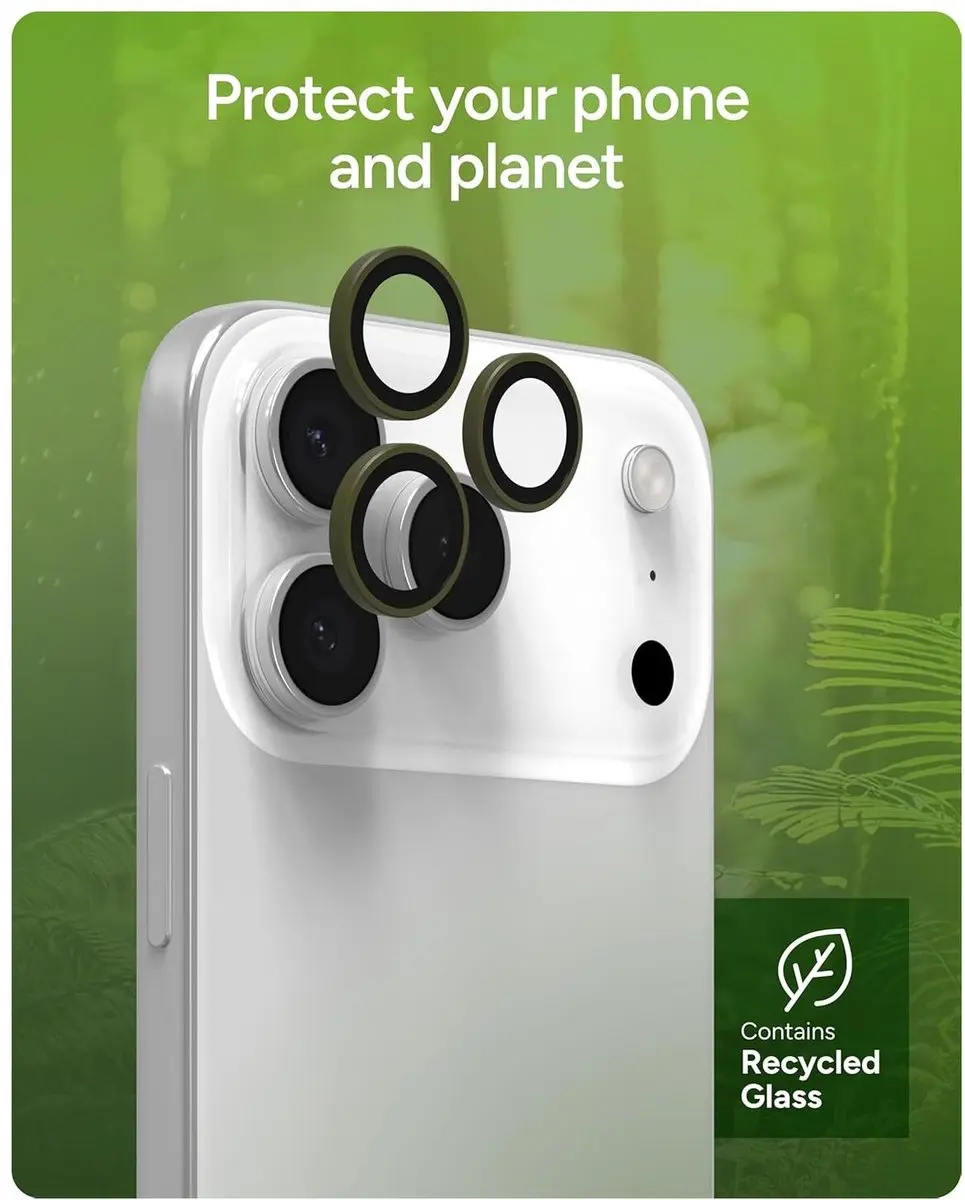 ZAGG Glass Elite Camera Rings iPhone 15/16 Pro - Groen