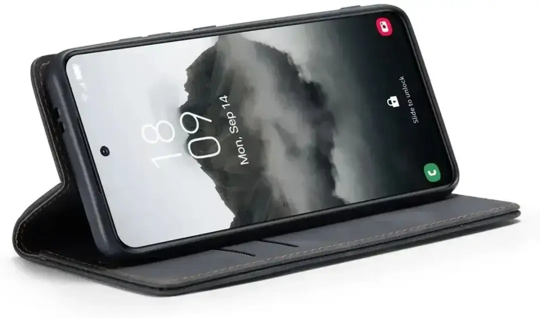 Caseme 013 Hoesje Samsung Galaxy S25 - Book Case met Standaard - 2 Pasjes - Zwart
