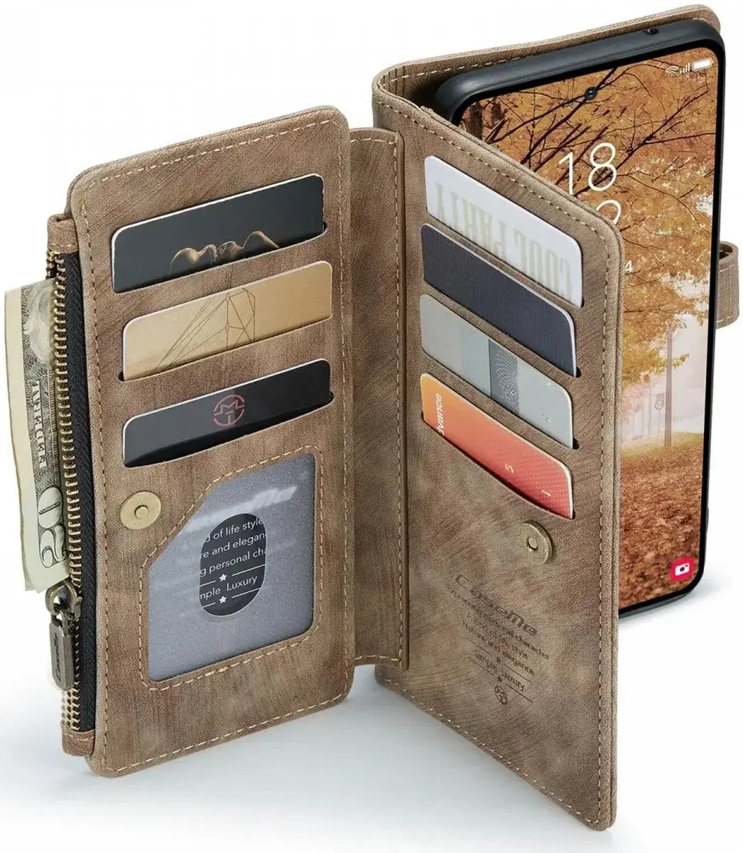 Caseme C30 Hoesje Samsung Galaxy A55 - Bruin