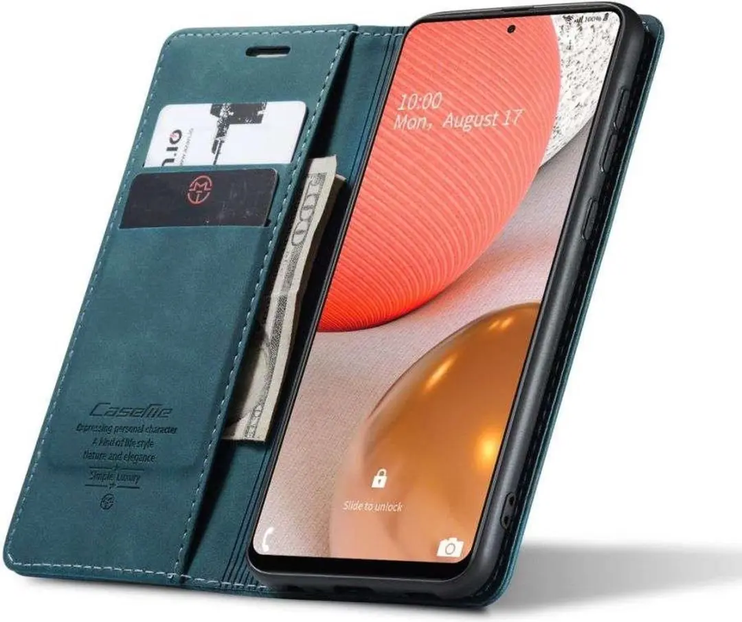 Caseme Telefoonhoes Galaxy A72 5G - Blauw - 3 Pasjes