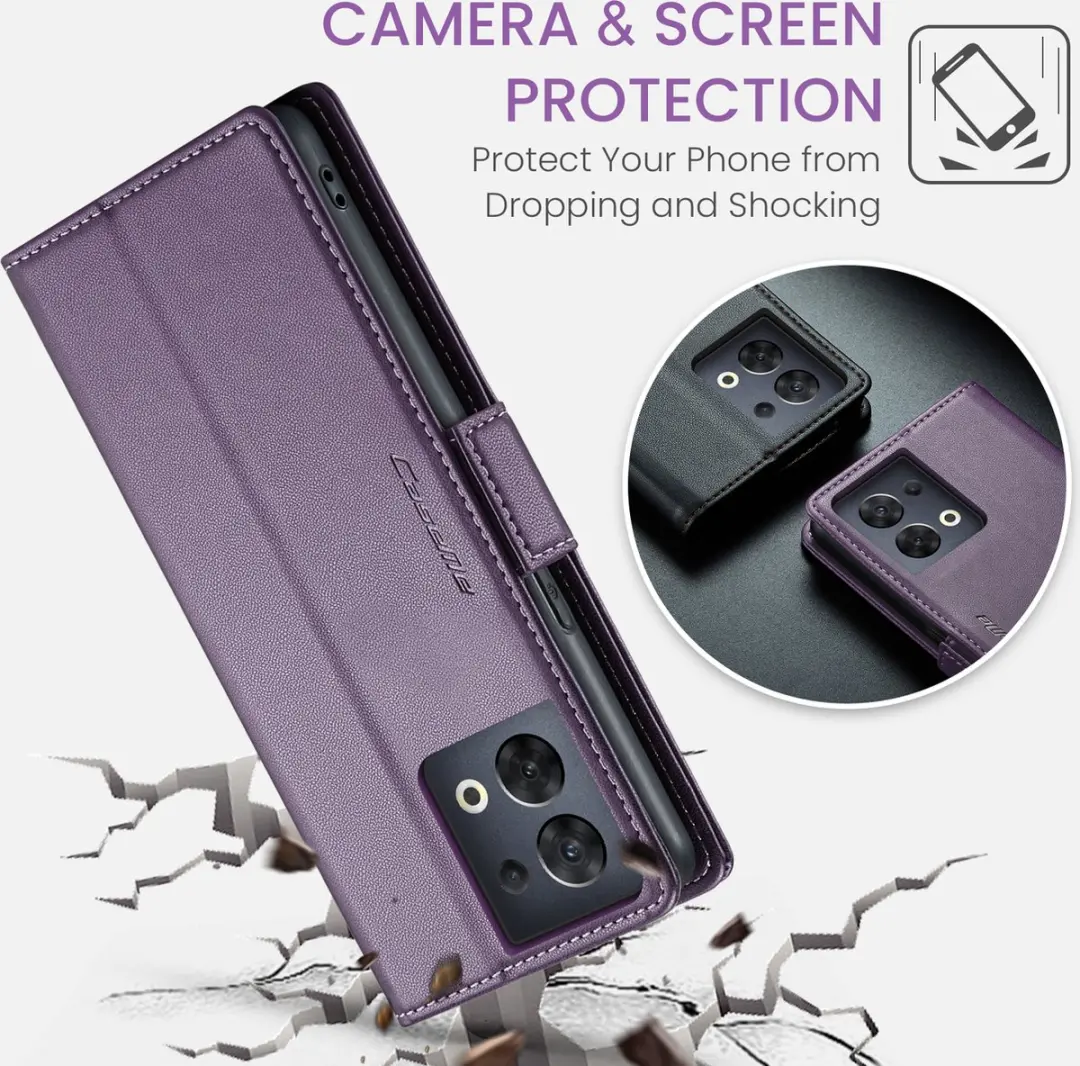 CaseMe Wallet Case OPPO Reno8 5G - Paars