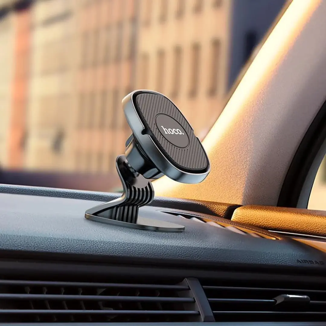 Hoco DCA12 Magnetische Auto Telefoonhouder - Zwart