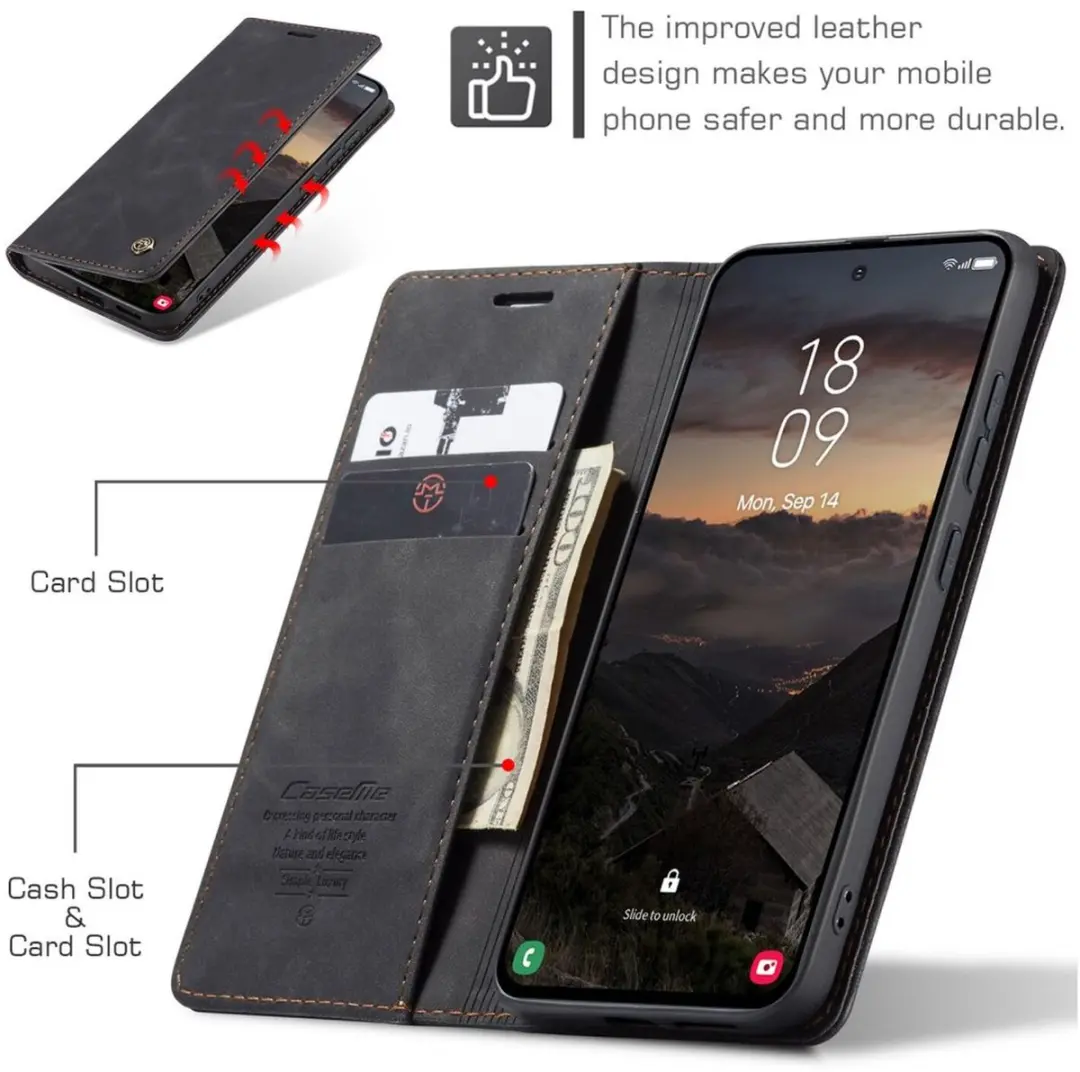 CaseMe 013 Hoesje Samsung Galaxy S26 - Book Case Zwart
