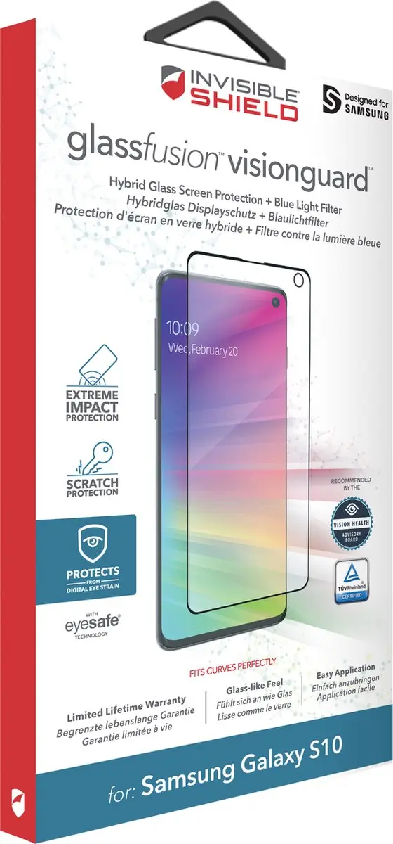 ZAGG InvisibleShield GlassFusion Galaxy S10 Schermbeschermer