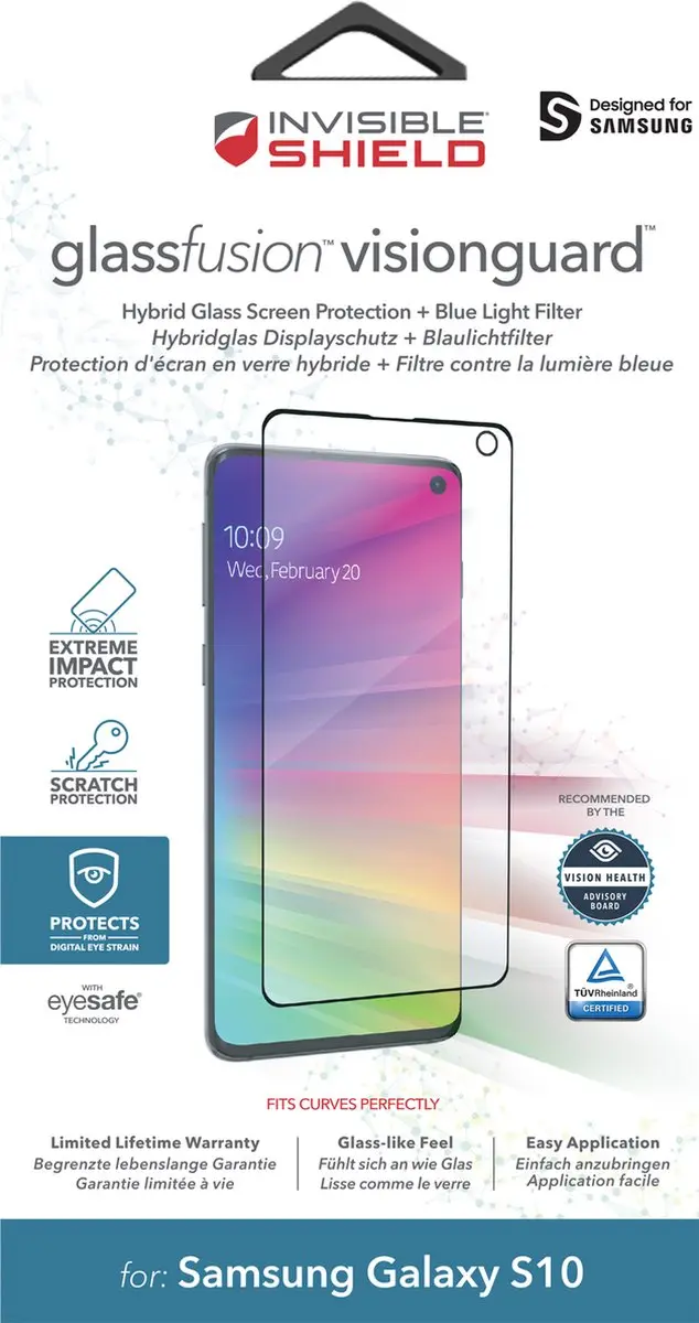 ZAGG InvisibleShield GlassFusion Galaxy S10 Schermbeschermer