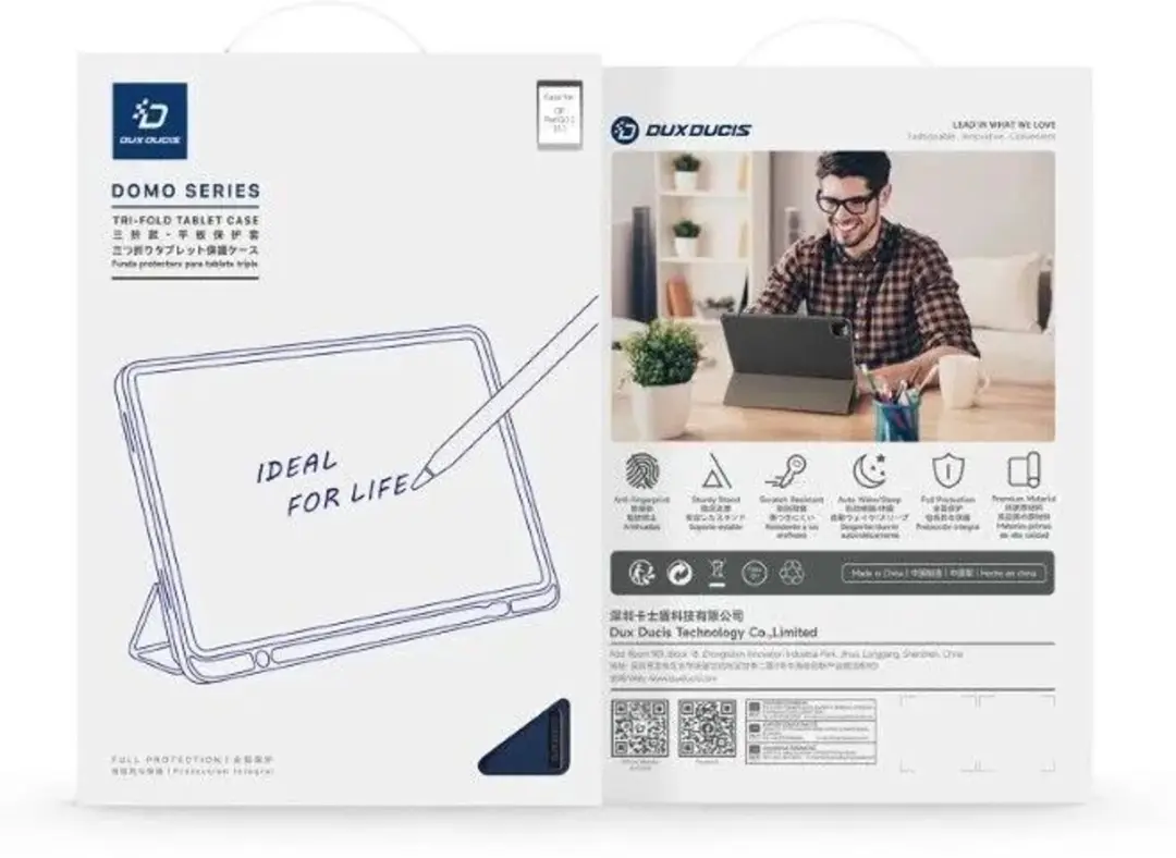 Dux Ducis Domo Tablet Hoes OnePlus Pad Go 2 - Tri-Fold Blauw - afbeelding 6 van 6