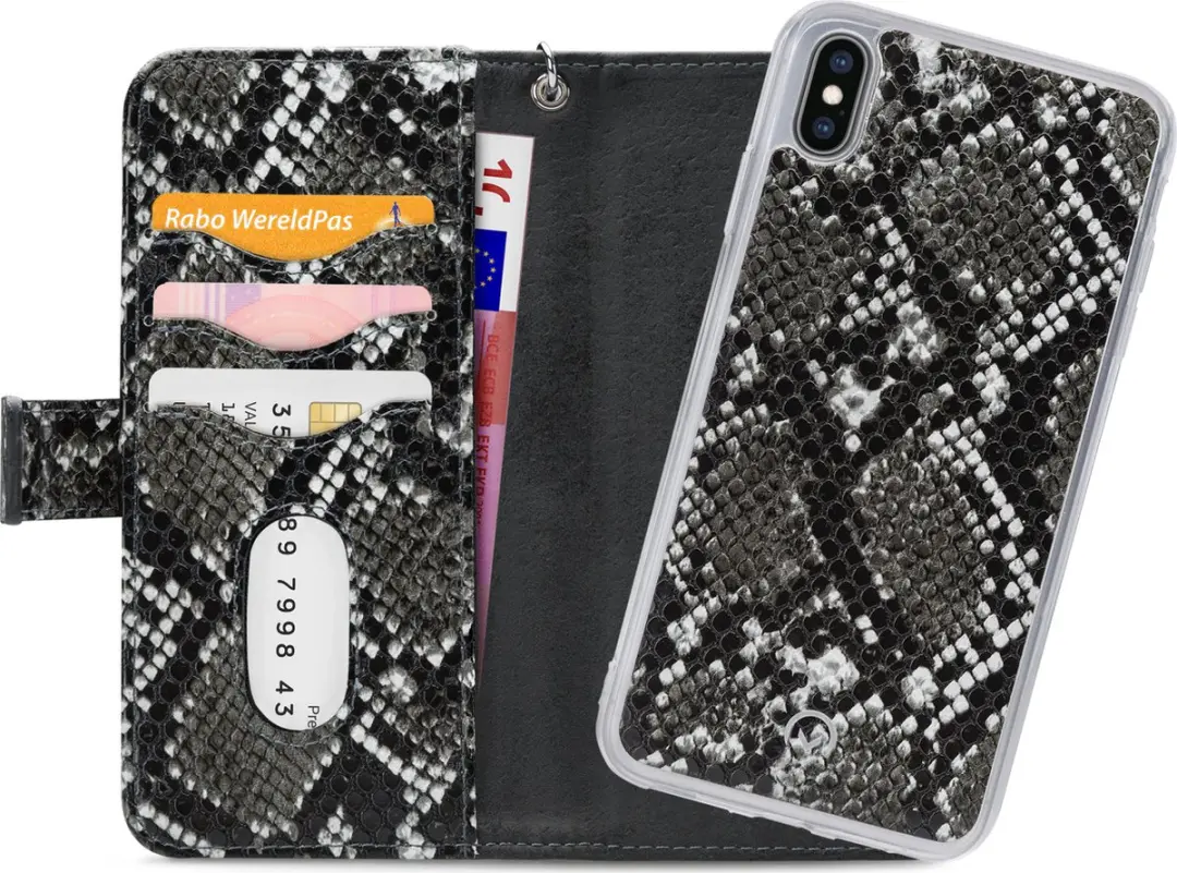 Mobilize 2-in-1 Wallet Zipper Hoesje iPhone XS Max - Zwart