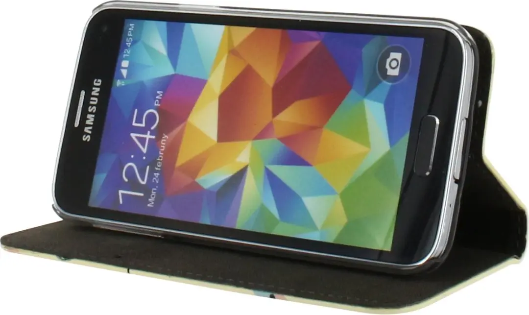 Mobilize Premium Magnet Bookcase Galaxy S5 Mini - Geel - 1 Pasje