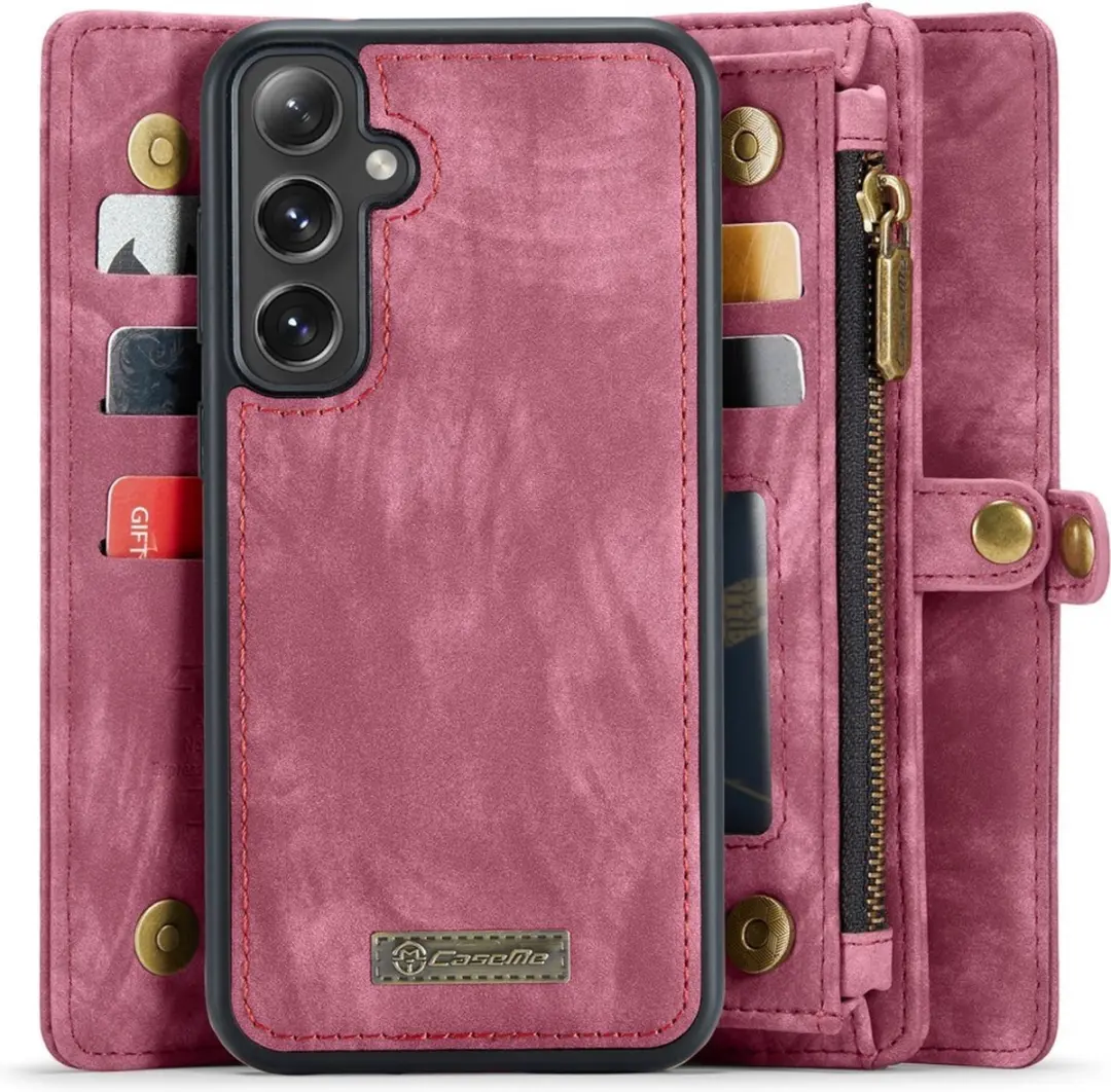 Caseme 008 Hoesje Samsung Galaxy S24 Plus - Pink - 8 Pasjes