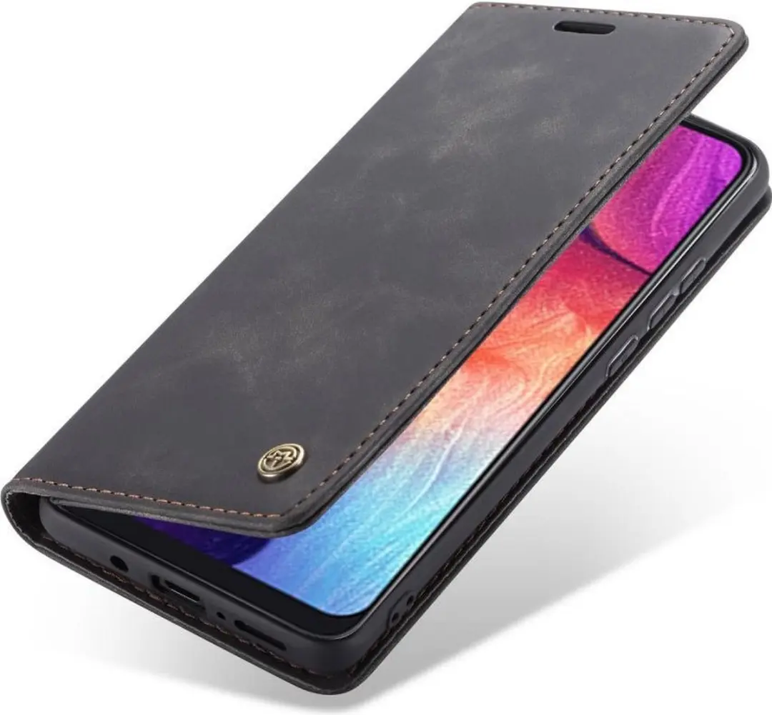 Caseme Book Case A505-34 Hoesje - Samsung Galaxy A50/A30s - 2 Pasjes - Zwart