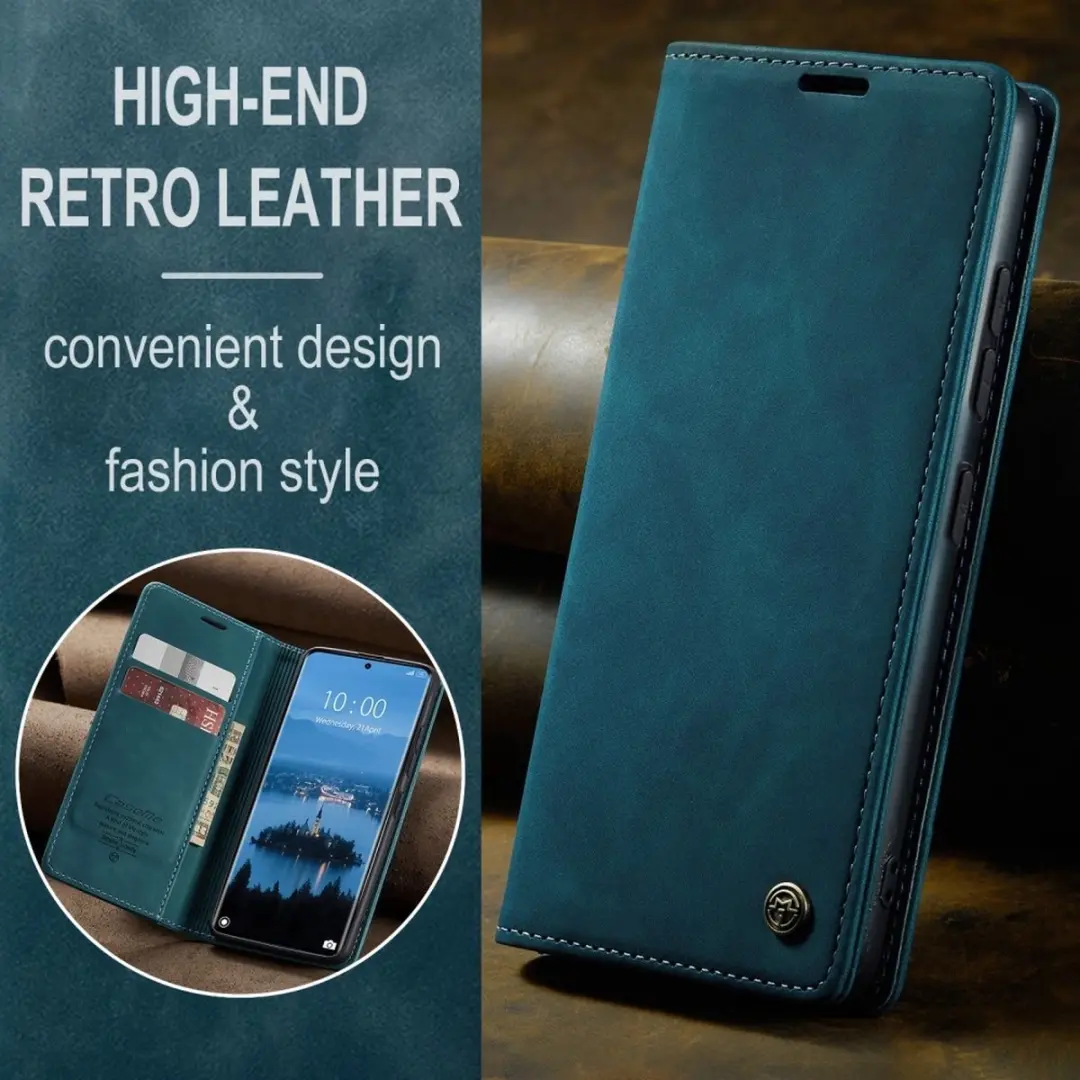 Caseme 013 Book Case Hoesje - Xiaomi Redmi Note 14 Pro/Pro+ 5G - Blauw