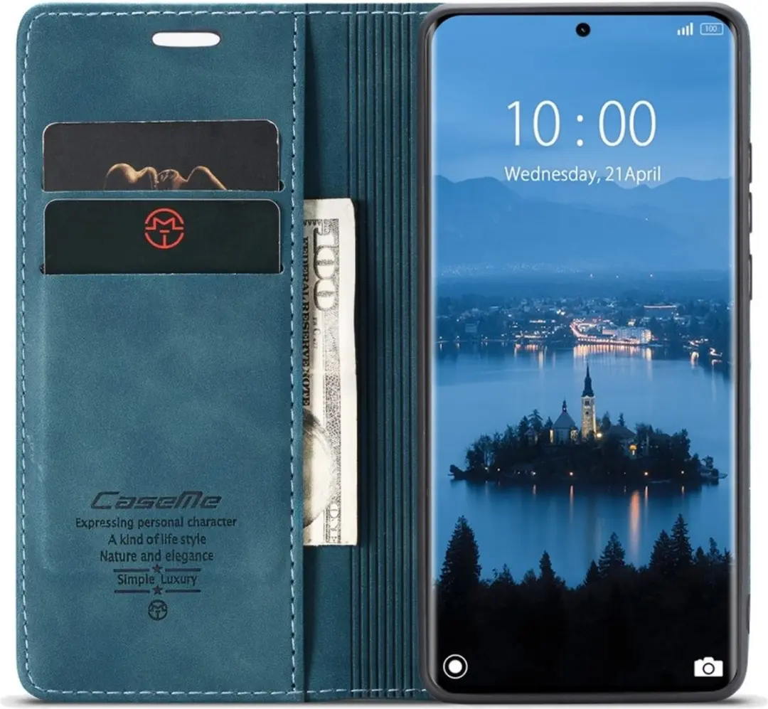 Caseme 013 Book Case Hoesje - Xiaomi Redmi Note 14 Pro/Pro+ 5G - Blauw