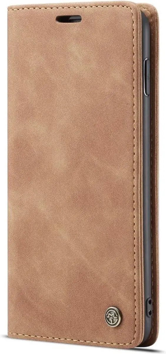 Caseme Book Case Bruin - Samsung Galaxy S10 Hoesje - 2 Pasjes