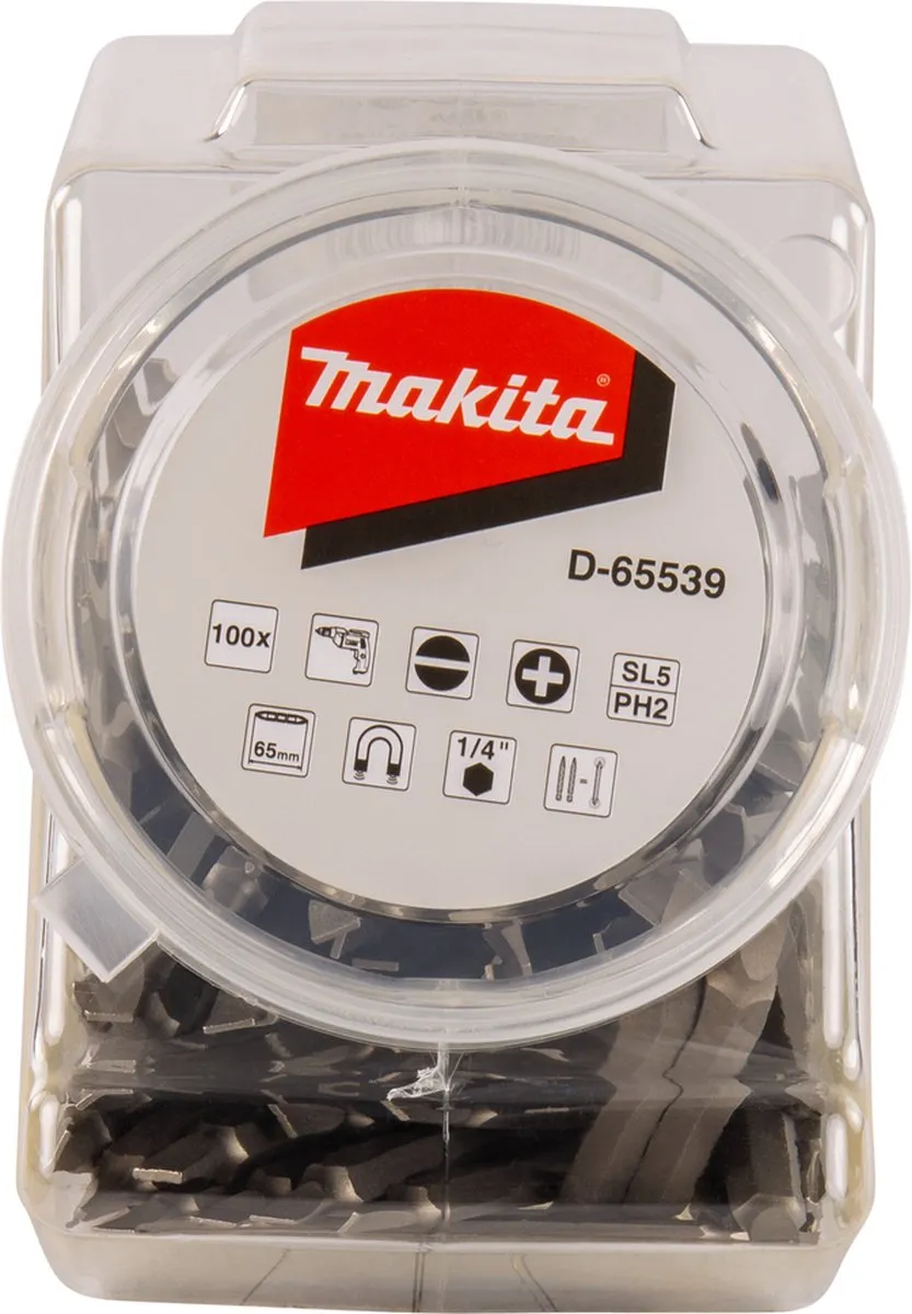 Makita D-65539 Schroefbit Ph2 SL5 65mm