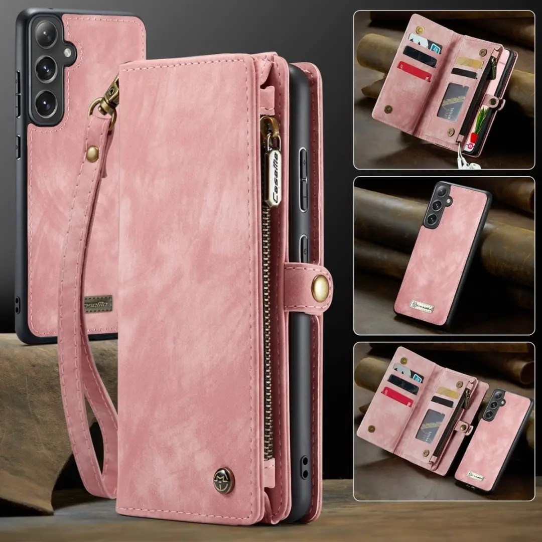 Caseme 008 Book Case & Back Cover Samsung Galaxy S24 FE - Roze - 8 Pasjes