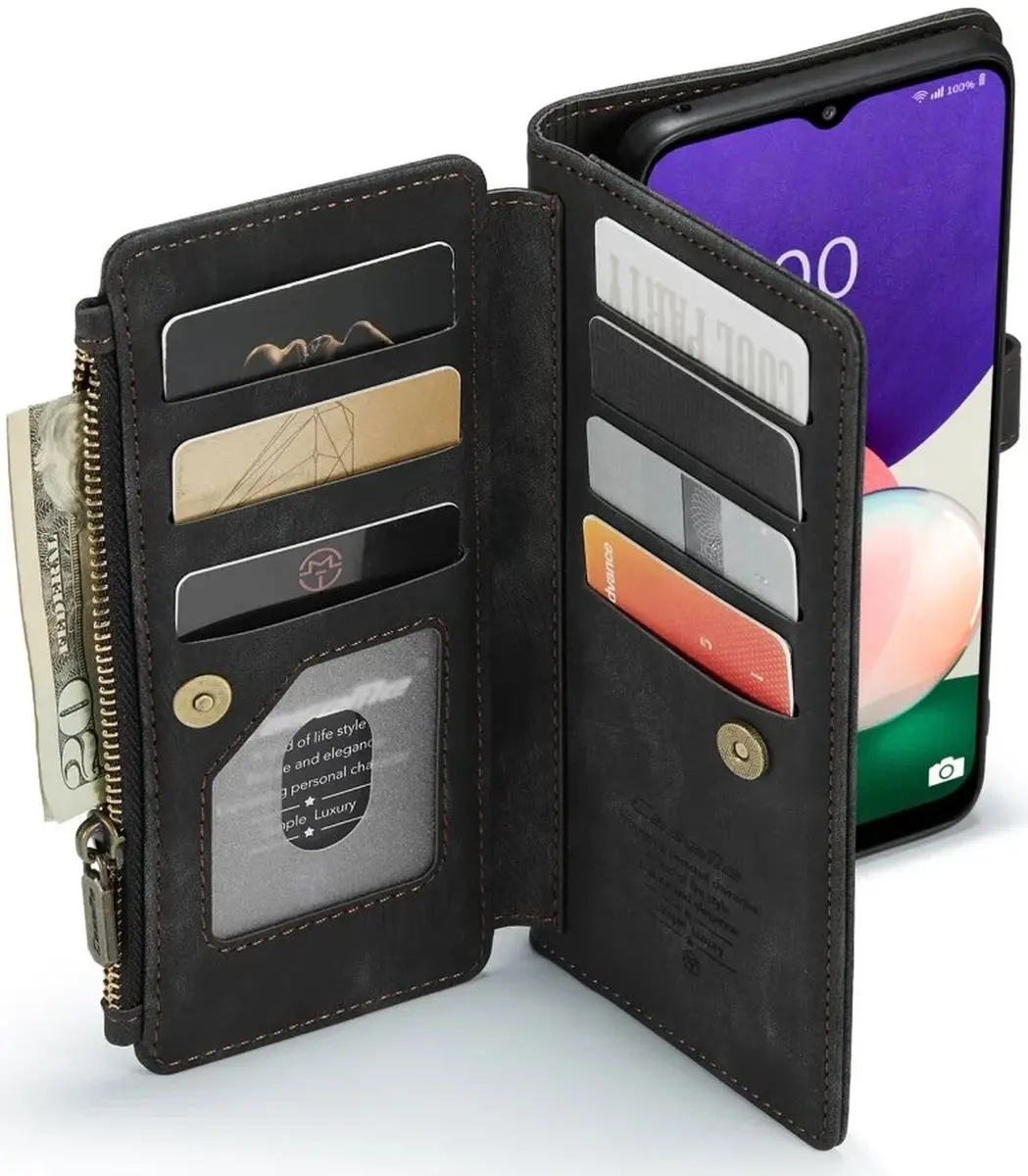 Caseme C30 Hoesje Samsung Galaxy A22 5G - Zwart