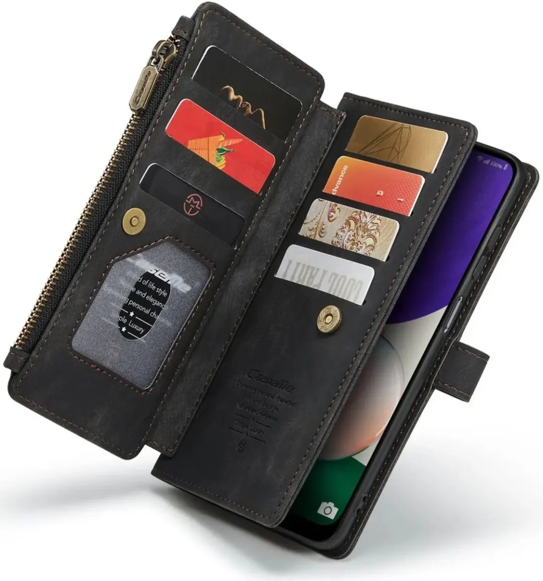 Caseme C30 Hoesje Samsung Galaxy A22 5G - Zwart