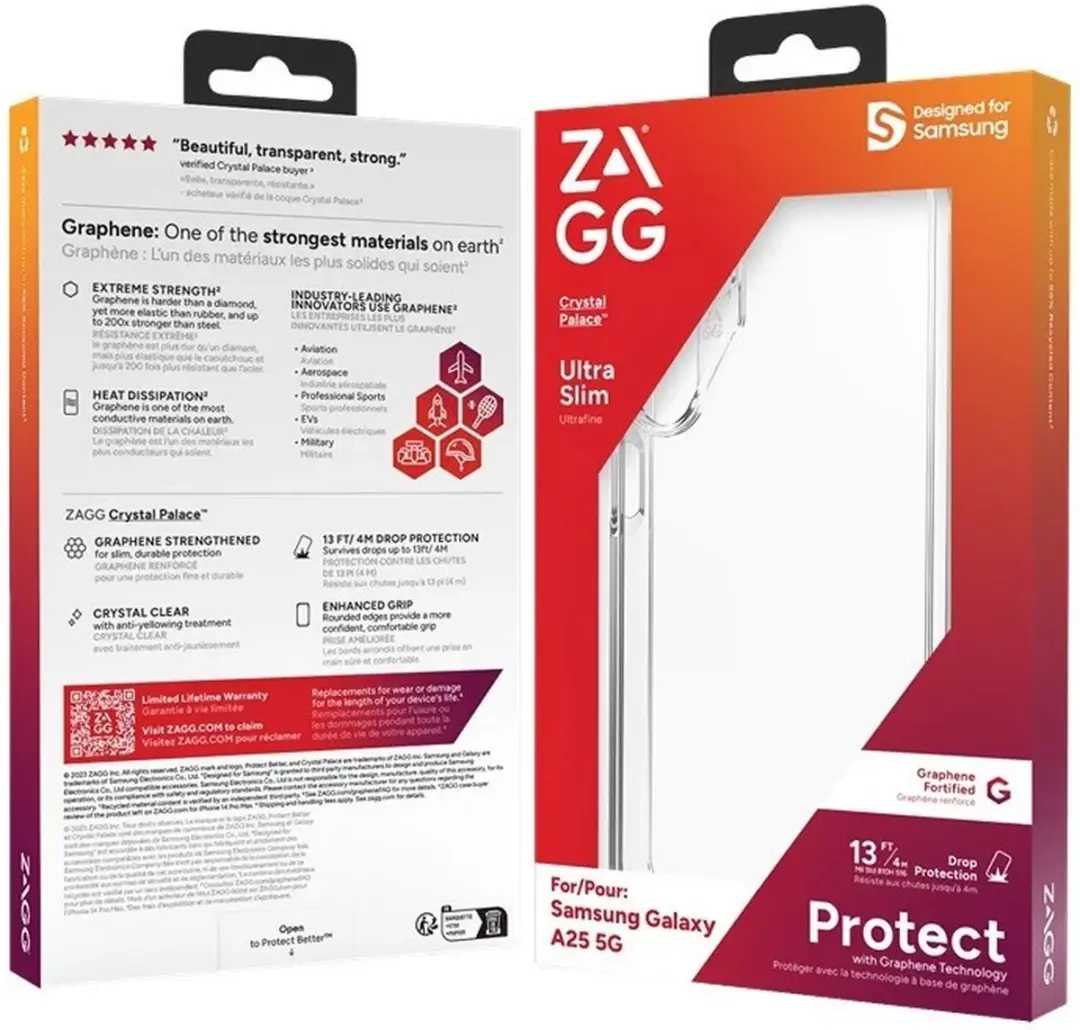 ZAGG Crystal Palace Samsung Galaxy A25 Hoesje - Transparant
