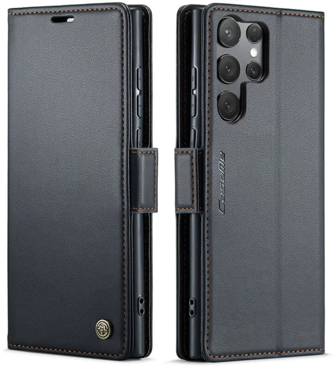 Caseme Wallet Case voor Samsung Galaxy S25 Ultra - RFID & Magneetsluiting - Zwart