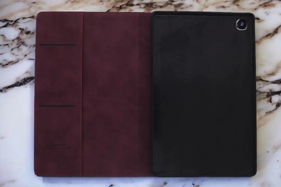Caseme Bookcase Tablethoes Bordeaux - Samsung Galaxy Tab A7 10.4