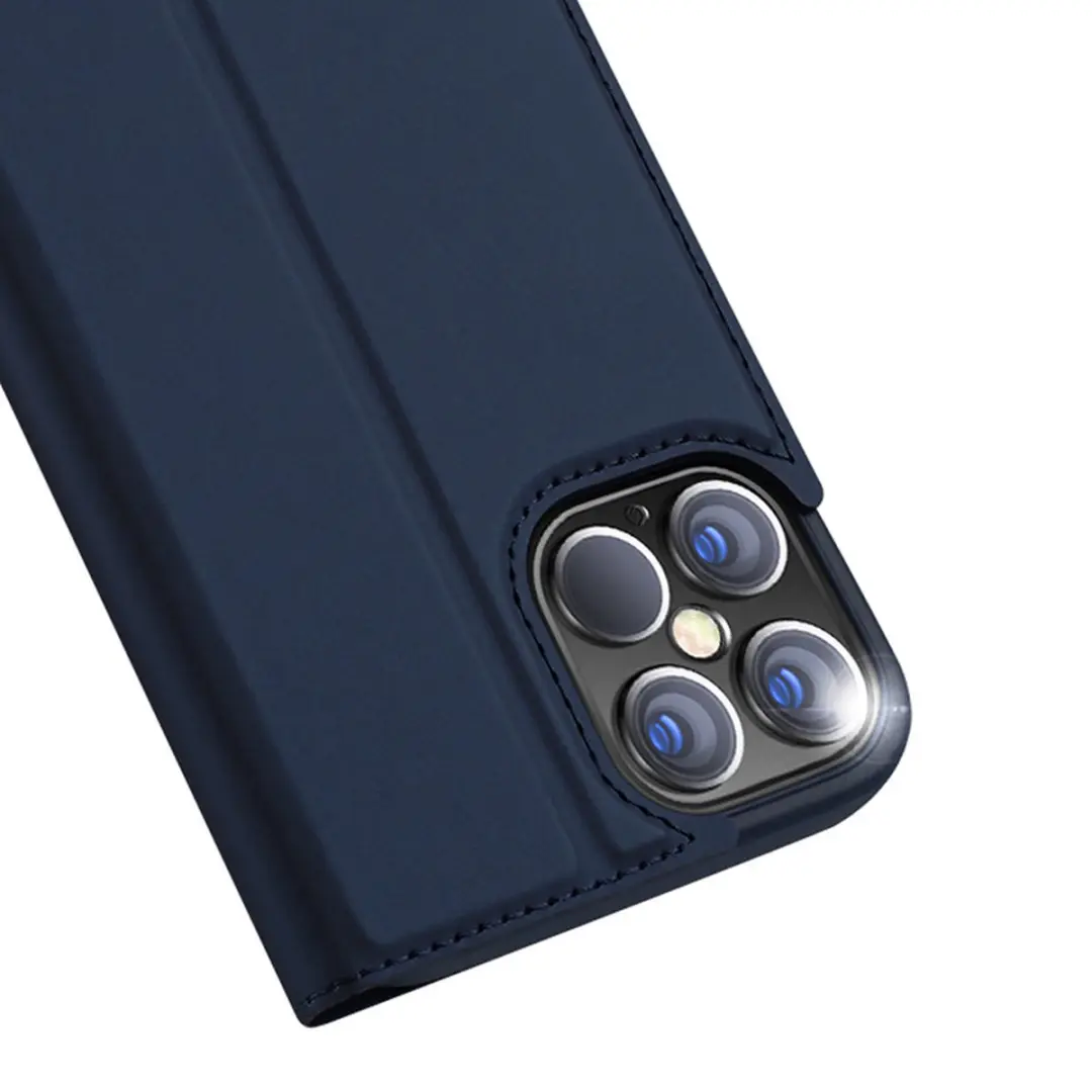 Dux Ducis Pro Serie Slim Wallet Hoes iPhone 12 Pro Max - Blauw