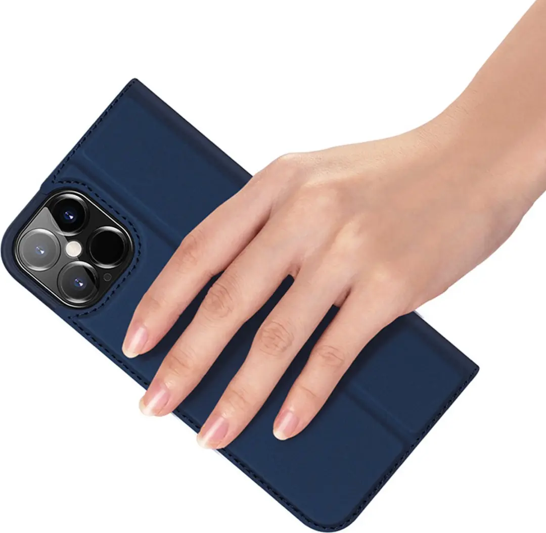 Dux Ducis Pro Serie Slim Wallet Hoes iPhone 12 Pro Max - Blauw