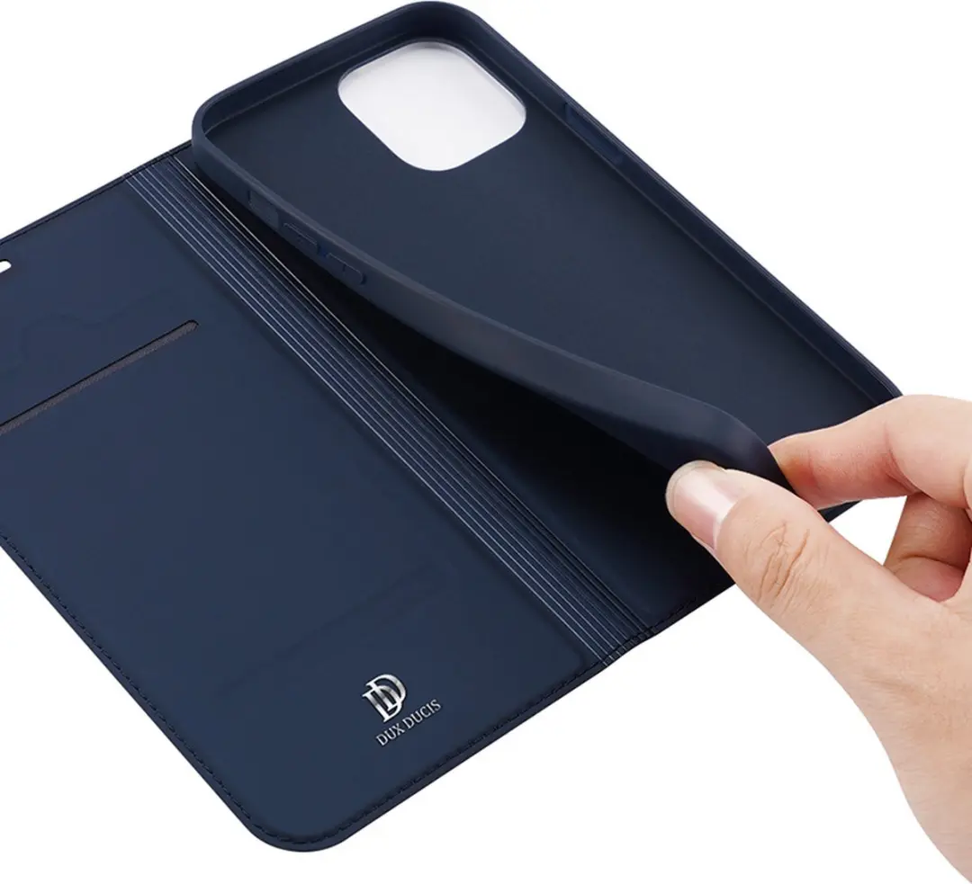 Dux Ducis Pro Serie Slim Wallet Hoes iPhone 12 Pro Max - Blauw