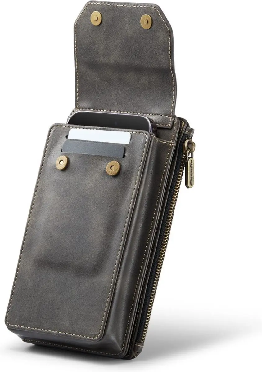 Caseme Me40 Crossbody Telefoontasje - 10 Pasjes - Grijs