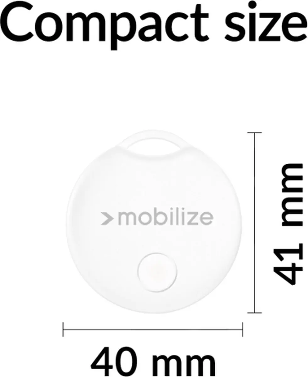 Mobilize Find My Smart Tag - 1 Stuk - Wit