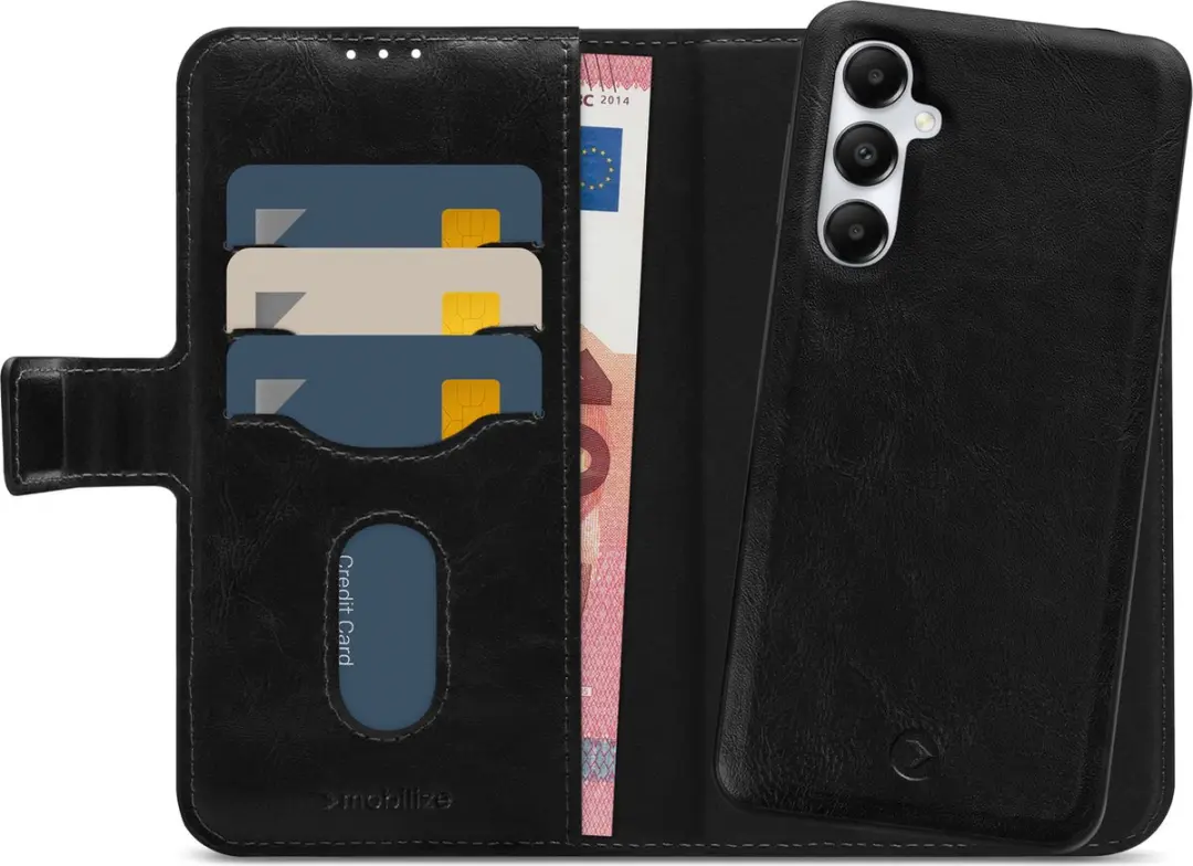 Mobilize Magnet Gelly Telefoonhoesje Samsung Galaxy A05s - 2in1 Bookcase - Zwart