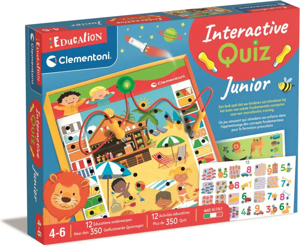 Clementoni Interactive Quiz Junior 56154 - Educatief Speelgoed 4+ - Multicolor